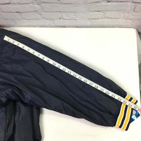 Steve & Barry's Men's VTG Collegiate Michigan Quilted Varsity Jacket Blue XXL - Picture 15 of 15